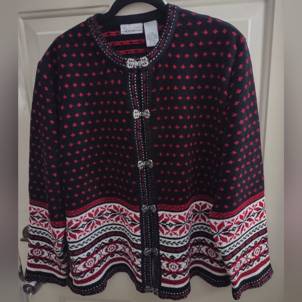 NORDIC SWEATER, WOMAN'S SOFT SNOWFLAKE PATTERN
